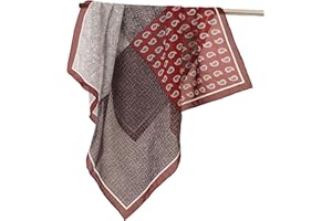 Prettystern Pañuelo de seda y algodón 65x65 cm para mujer y hombre - Bufanda cuadrada, elegante y ligera, perfecta para verano y primavera