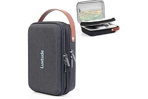 Luxtude Cable Organizer Bag, Electronic Organiser Travel Case, Double Layer Tech Organiser, Hard Tech Bag for Cable/Charger/Mouse/Cash/Card