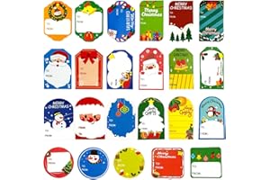 MTAAJIN Xmas Tag Stickers 100Pcs Christmas Self Adhesive Gift Label Stickers, to from Labels Name for Bags, Cards, Envelope (12 Sheet), 1.57*3.15inches (uk-100)