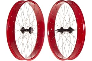 FK Cycling Ruedas fatbike, 26", Pareja, 8-10V, Aluminio, bujes Sellado 170/135.