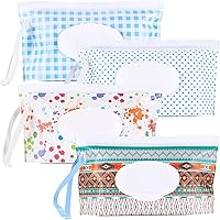 4 Pezzi Porta Salviette Umidificate, Portabile Contenitore Salviette per Bambini
