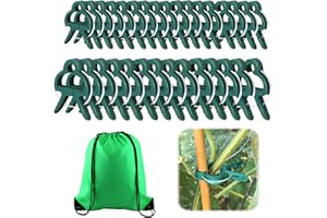 Jisrcha 60 Clip per Piante - Clips di Supporto per Piante Rampicanti per Pomodori, Rose, Cetrioli E Altri Rampicanti, Molto Facili da Usare (30 Grandi + 30 Piccole)