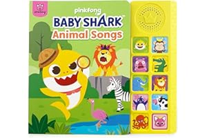 THE PINKFONG COMPANY Pinkfong Baby Shark Tiersongs Sound Buch | Premium 10 Knöpfe Lese- und Sing-Alongs, Musik und Song Buch | Lernspielzeuge, Geschenke für Kinder und Kleinkinder