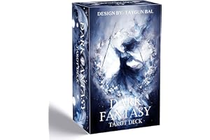 Dark Fantasy Tarot Deck, 78 gotiska tarotkort med guide, tarotkort för nybörjare, skugg- och ljus spådomsspel för självupptäckt, andlig tillväxt, meditation