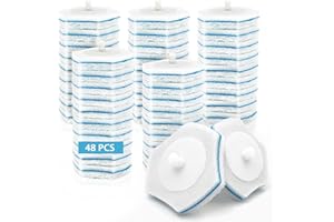 JEHONN Brosse WC Jetable Recharge 48 - Pack, Bath Scrub Stick Remplacement Cleaner Pad pour Lavabo Baignoire Piscine Lavabo Vadrouille (Seulement pour JEHONN)