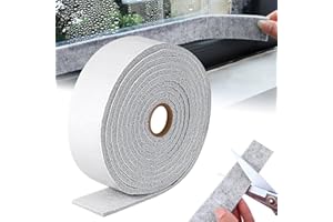 ENUTROF Filzband Selbstklebend 5m x 3cm x 0.4cm Filzstreifen Klebefilz Filzklebeband Filzgleiter Rolle für Stühle Möbel Oder Fenster Kondensationsabsorber Anti Condensation Feuchtigkeitsabsorber(5m-3cm)