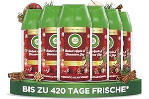 ‎AIR WICK Air Wick Freshmatic Max Raumspray – Nachfüller für den Air Wick Freshmatic Max – Duft: Baked Apple & Cinnamon Joy – 6 x 250 ml Nachfüller
