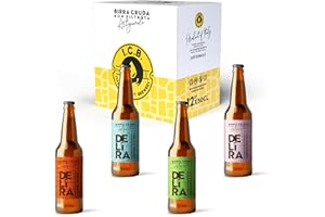 ITALIAN CRAFT BREWERY Delíra – 12 Birre Artigianali Italiana Cruda Non Filtrata | Set Degustazione Da 50 cl, Idea Regalo Particolare. Mix Selezione: Rossa, IPA, Weiss, APA