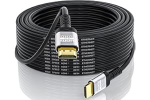 Soonsoonic Kabel HDMI 4K, 18 Gb/s, ultra szybki kabel HDMI 2.0 i 4K przy 60 Hz, HDR 3D ARC, HDCP2.2, Ethernet, HDMI, do monitora telewizyjnego UHD, laptopa, Xbox, PS4, PS5 itp. (9,1 m)