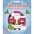 Henbrandt Christmas Mosaic Kit for Kids Make Your Own Xmas Craft Kit Santa Mosaic Art with Sticky Foam Tiles Xmas Party Favour Stocking Fillers for Boys and Girls