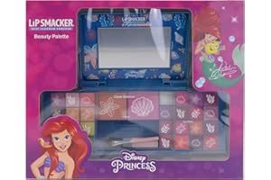 Lip Smacker Ariel Beauty Palette, Coffret Cadeau Maquillage avec Brillants à Lèvres Colorés, Crèmes, Fard à Joues et Bronzer pour un Look de Princesse, Accessoires Inclus