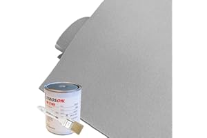 AE AUTO EQUIPE Stoff-Set Himmel Auto Hellgrau mit Wabenmuster kompatibel mit Golf/Audi + Kleber für hohe Temperatur + Pinsel Gratis (2,5 x 1,50 Stoff)