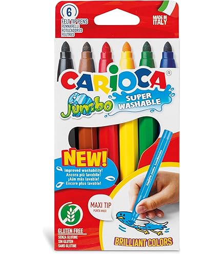 Pastelli A Olio CARIOCA Maxi - 50 Pezzi - Colorati E Brillanti Per Bambini - Foto 7