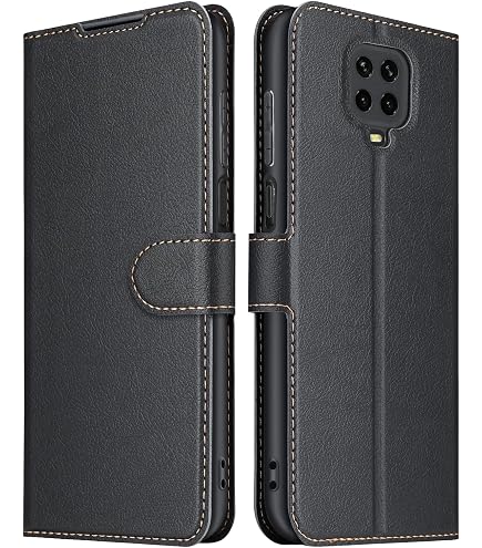 DIKASI Custodia In Pelle PU Per Xiaomi Redmi Note 9S / Note 9 Pro / Note 9 Pro Max - Cover Magnetica Con 3 Slot Carte E Portamonete, Funzione Stand