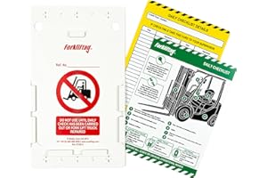 Scafftag by Brady Forklifttag Kit – Complete Forklift Inspection System with 5 Holders, 25 Status Inserts & Pen for Pre-Shift Safety Compliance - Forklift Safety Tag