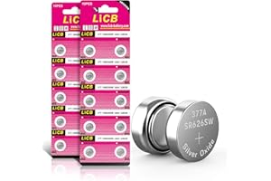 LiCB 20 Stück SR626SW Uhrenbatterie, 377 AG4 Batterien SR 626SW V377 1,5V LR626 Knopfzellen