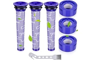 Smyidel Filtro per Dyson,Filtro di Ricambi per Dyson V8 V7 Aspirapolvere Animal Absolute Motorhead,3 Pre-Filtro & 3 HEAP Post-Filtri,sostituire le parti # DY-96566101, DY-96747801