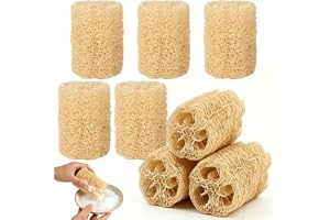 8 st luffasvamp, naturlig loofah svamp luffasvamp kök kropp disksvampar, luffasvamp liten luffasvamp ryggskrubber för kroppsv