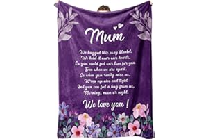 Gowelly Mum Blanket, Mothers Day, Birthday Gifts for Mum from Daughter Son, Presents for Mum, Mummy, Soft Throw Blankets 50 x 60 IN