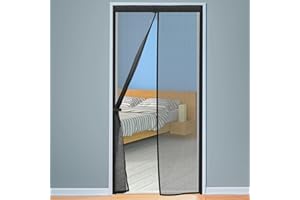 HONGTAISHENG Nouvelle Moustiquaire Porte Magnétique, 90 x 215 cm, Anti-rayures Super Durable Fibre de verre, Fermeture Automatique, Facile pour Enfants et Animaux de Compagnie