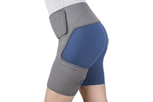 REAQER Hip Thigh Support Brace Breathable Groin Compression Wrap for Sciatica Pain Relief Hamstring support Rehab Fits Both Legs Men & Women