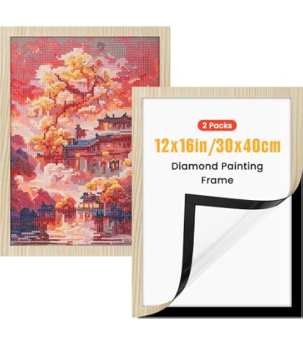 RICUVED 2 Cadres Magnétiques Pour Peinture Diamant 30x40cm - Noir - Facile à Installer