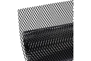 AggAuto - Grille 120 x 40 cm en plastique ABS/alliage d’aluminium pour pare-chocs, prise d’air, calandre de voiture, camionnette, camion - Maille losange, 6 x 12 mm, noir