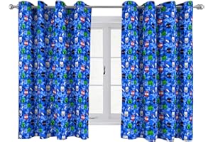 JAY FRANCO Minecraft Fight Mobs 137cm x 168cm Zasłony okienne z oczkami - 2 panele