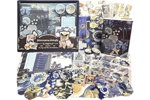 BOOMTECK 232PCS Vintage Scrapbooking Kit Completo Bullet Journal Set di Accessori per Scrapbooking Estetico Carta Decorativi Adesivi Journaling con Taccuino A6, Regalo fai da te per Ragazze Donne (Farfalla)