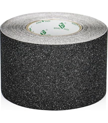 AiQInu Anti-slip plakband 10 cm x 10 m, anti-slip tape zelfklevend, antislip plakband waterdicht, trap anti-slip strepen... zwart