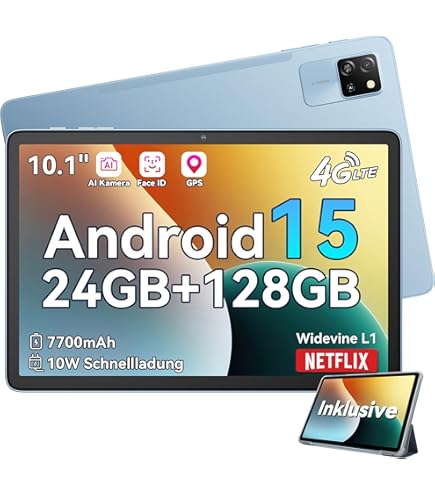 Blackview Android 15 Tablette,12 Go+128 Go(2To TF) PC Gaming