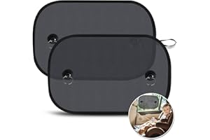 LEWONPO Pare Soleil Voiture Bébé, Pare-Soleil Fenêtre de Voiture pour Enfant, Filet De Protection Solaire pour Voiture, Protection UV/Chaleur, Sac de Rangement fourni, 50 x 30cm (2 pièces)