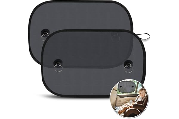 LEWONPO Pare Soleil Voiture Bébé, Pare-Soleil Fenêtre de Voiture pour Enfant, Filet De Protection Solaire pour Voiture, Protection UV/Chaleur, Sac de Rangement fourni, 50 x 30cm (2 pièces)