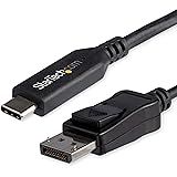 StarTech. com CDP2DP141MB USB-C to DisplayPort Cable (8K 60 Hz, 1 m, HBR3, USB-C Adapter, Thunderbolt 3 Compatible)