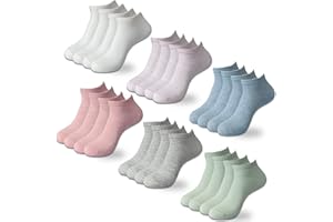 DIVABONNA 12 Paia Calzini Donna Corti - Calzini alla Caviglia da Donna - Calzini Donna (Modello: Pastello)