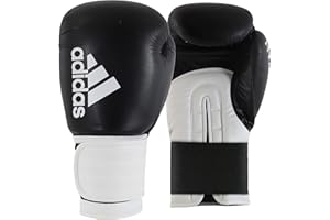 adidas Hybrid 100 Boxing Gloves Intermediate Level PU Training, Heavy Boxing Bag Workouts & Sparring, Mitts, MMA, Kickboxing, Gym Work,Men, Women, Adult,Kids, Fitness 6oz,8oz,10oz,12oz,14oz,16oz