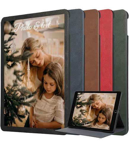Personalisiert IPad 9/8/7 Hülle Mit Namen – Dünne Klapphülle Als Ständer, Für 10,2" Modelle 2021-2019