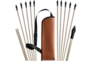 ‎ORA-TEC Ora-Tec Kinder Bogenschießen Bambus Ersatzpfeile mit Gummispitze Saugnapf sichere 53cm Lange Bambuspfeile für Schießbogen 10-er Set Indoor und Outdoor Bogenpfeile Schießpfeile