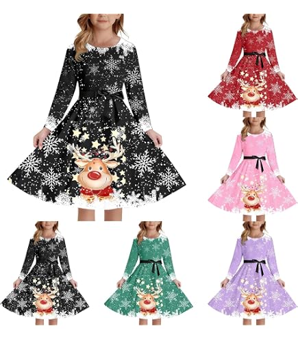 Stylisches, Lässiges Mädchenkleid Mit Langen Ärm Produktbild-Vorschau 5