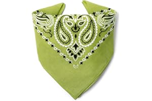 ...KARL LOVEN Bandane 100% cotone per donna uomo Bambini fazzoletto da collo bandana originale motivo paisley copricapo sciarpa per capelli collo polso testa cravatta motociclista…