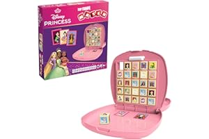 Top Trumps Match Disney Princesas Juego De Mesa Infantiles, Conecta 5 Dados Iguales En Tu Propio Tablero, Juego De Memoria 4 Años, para 2 Jugadores