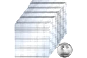 SOUJOY 36000 Pieces Mirror Mosaic Tiles, 5 x 5 mm Self Adhesive Mirror Stickers, Real Glass Mini Square Mirrors, Disco Ball Stickers for Crafts DIY Home Decorations