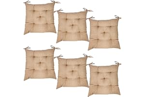 Viste Tu Hogar Pack Cojines para Silla 45 x 45 cm, Relleno de Algodón con Diseño de Rayas, Cómodas y Blandas, Ideal para la Decoración de Cocina, Salón o Terraza, Fabricado en España.