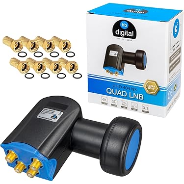 Gigablue Ultra Rocket Quattro Multifeed LNB 40mm 0,1dB (Schwarz