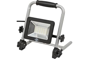 Brennenstuhl foco LED de trabajo portátil EL 2050 M/foco LED de obra y construcción 30W para uso en interiores y exteriores IP65 (luz de trabajo, 2700lm, con cable RN de 1,5m, marco plegable, IK08)