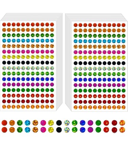 Etichette Adesive A Punti Colorate - 5500 Pezzi, 10 Colori, 6mm, Per Organizzazione