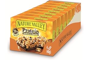 Nature Valley - Barritas de proteinas - Peanut&Chocolate - (Pack de 32 unidades de 40 g)