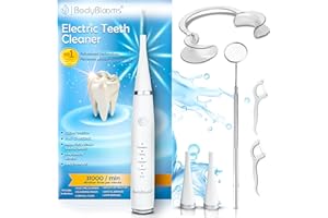 BODYBLOOMS Kit detartrage dentaire pour tartre dentaire nettoyage à 5 vitesse. Brosse à Dent elimine tartre et saleté. kit anti tartre dentaire pour hygiene dentaire avec miroir dentaire détartrage dentaire