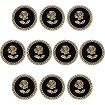 10 Stück Knöpfe Metall – Mit Ankermuster, Runde Schaftknöpfe, In Bronze, 20 Mm, Für Blazer, Jacken & Uniformen