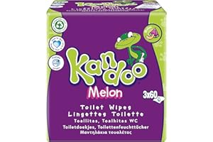 Kandoo Lingettes Melon Humides Jetables Adaptées aux Enfants Douceur Extrême 3 Packs de 60 lingettes